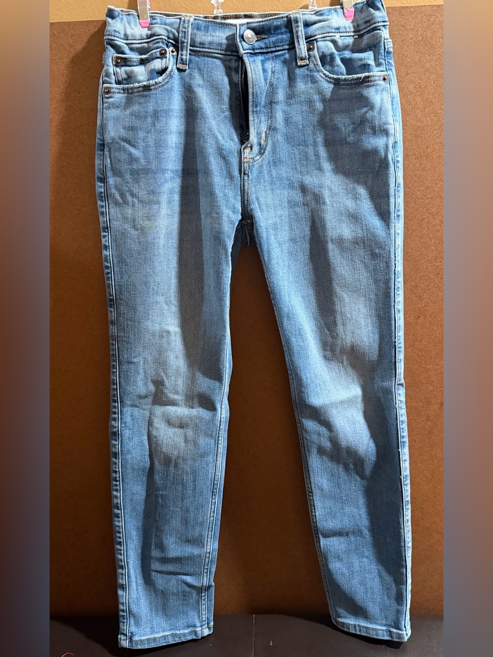 Abercrombie kids Light wash Blue denim taper
11/12R distressed packet style - Picture 3 of 7